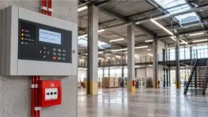 Brandmeldinstallatie in moderne loods